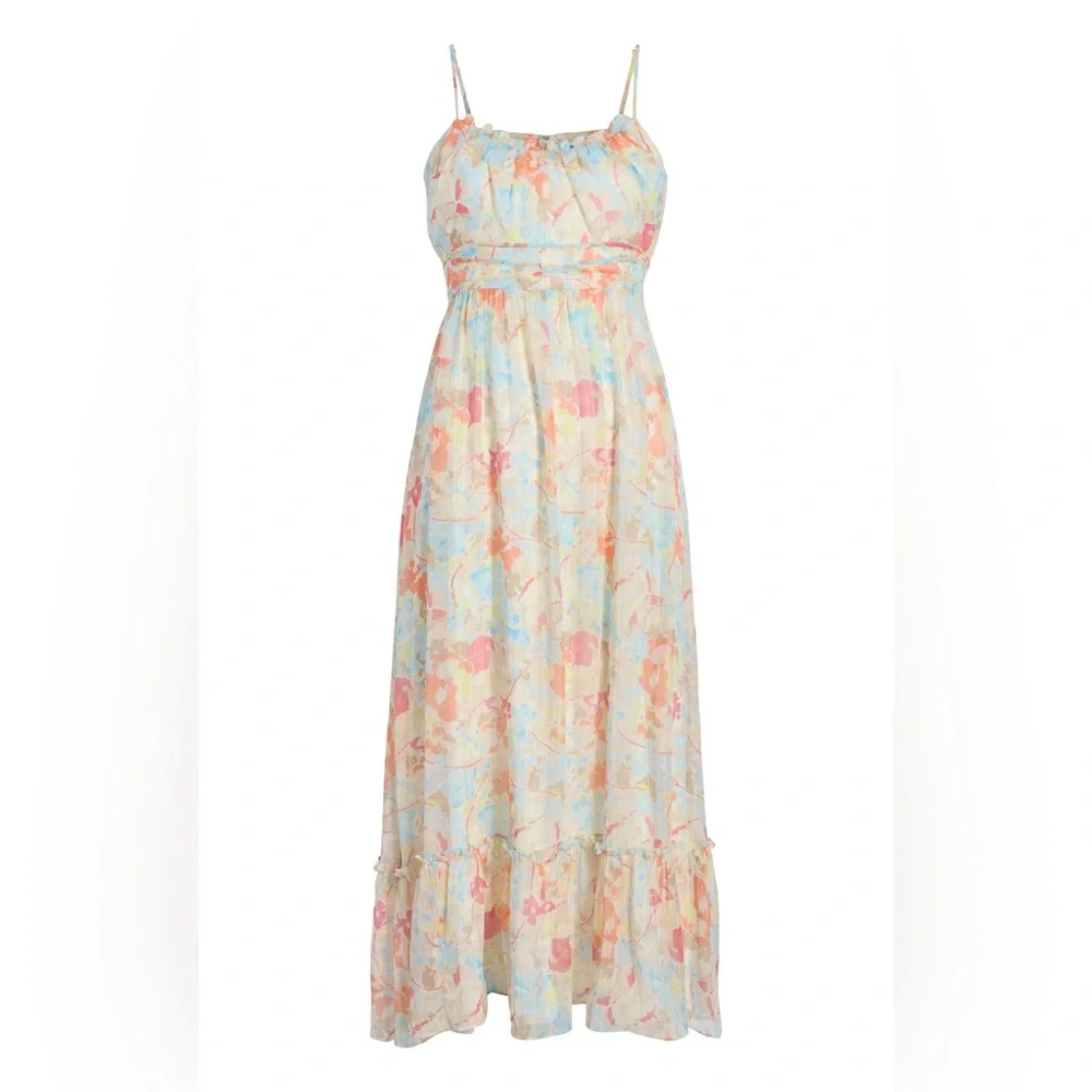 NWT LIKELY RAFFY FLORAL DRESS Ivory / Grey Mult Womens Size 10 - Picture 2 of 11